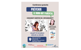 Conférence burn out parental Réseau des parents