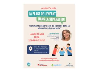 Atelier place de l'enfant dans la séparation mai 2024