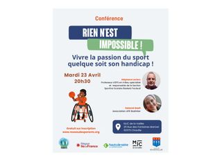 Conférence Rien n'est impossible avril 2024