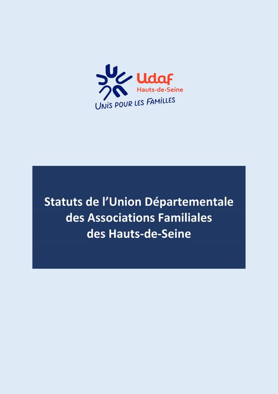 Couverture Statuts Udaf 92